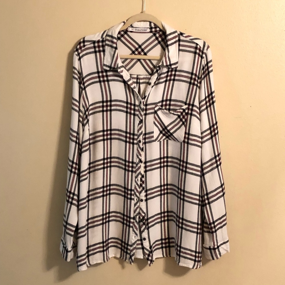 Maurice's Plaid Button Down Shirt